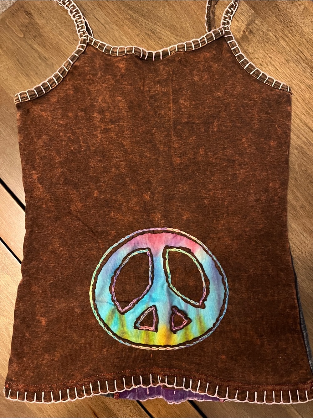 Therapy Multicolor Patchwork Tank with Orange & Red Panels - Picture 3 of 3